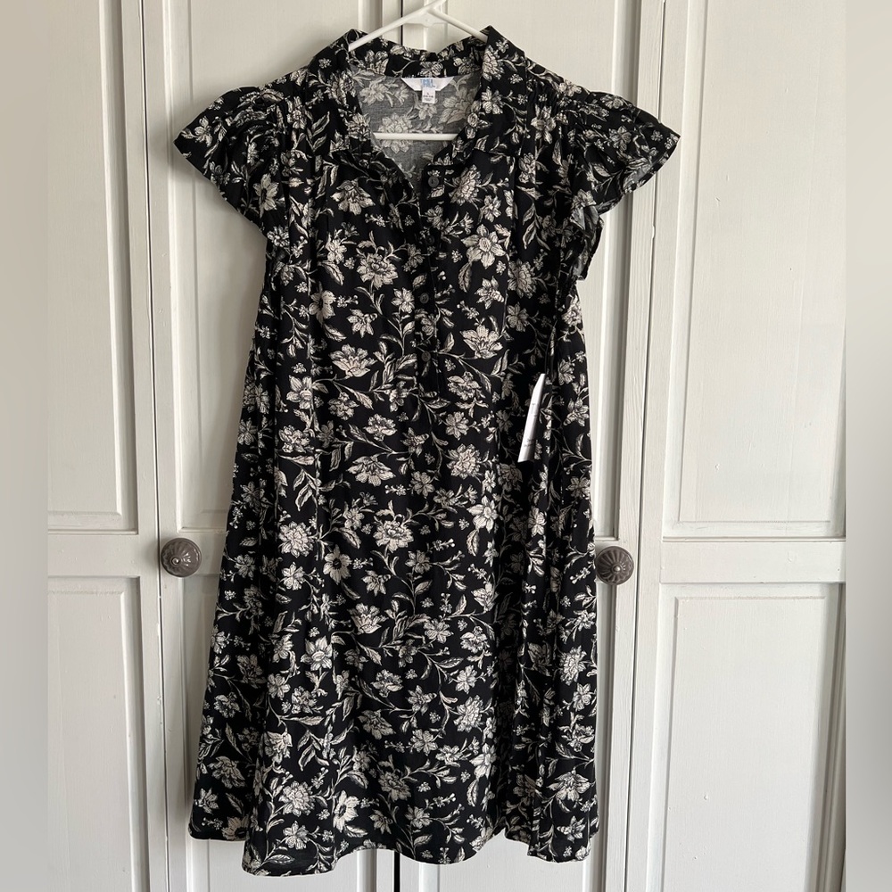 Black floral dress